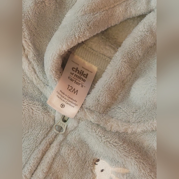 Fleece hooded sweatshirt  12 month - Picture 3 of 3